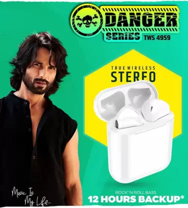 VJT U&I TWS-4959 Danger Series Earbuds with Mic,Touch Sensor Bluetooth Headset (White, True Wireless) VJT U&I TWS-4959 Danger Series Earbuds with Mic,Touch Sensor Bluetooth Headset (White, True Wireless)